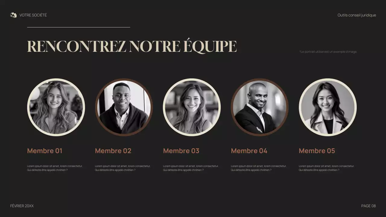 présentation juridique professionnelle grise