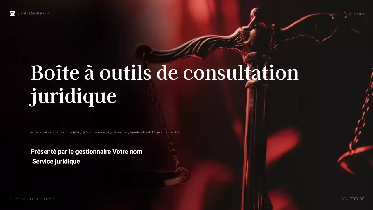 document juridique élégant rouge