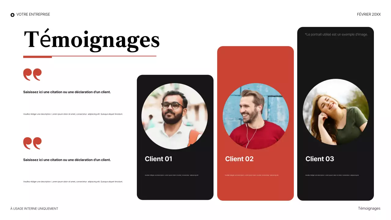 présentation juridique élégante rouge