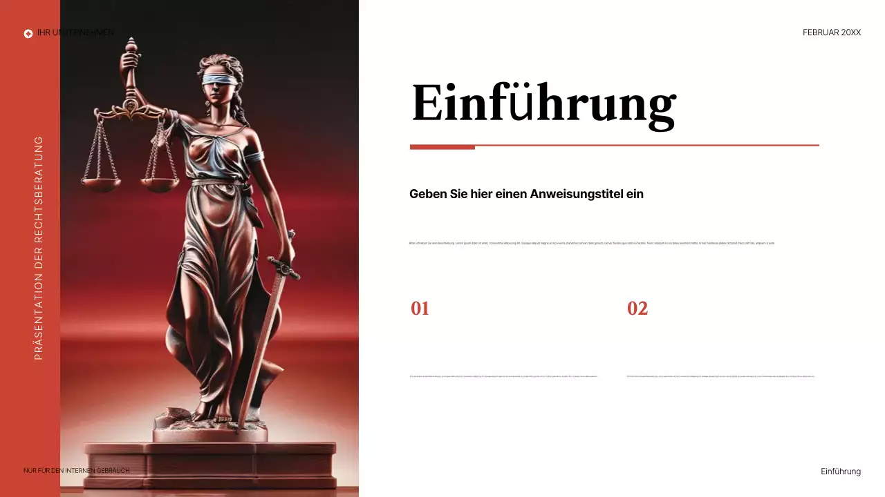 rote elegante juristische präsentation