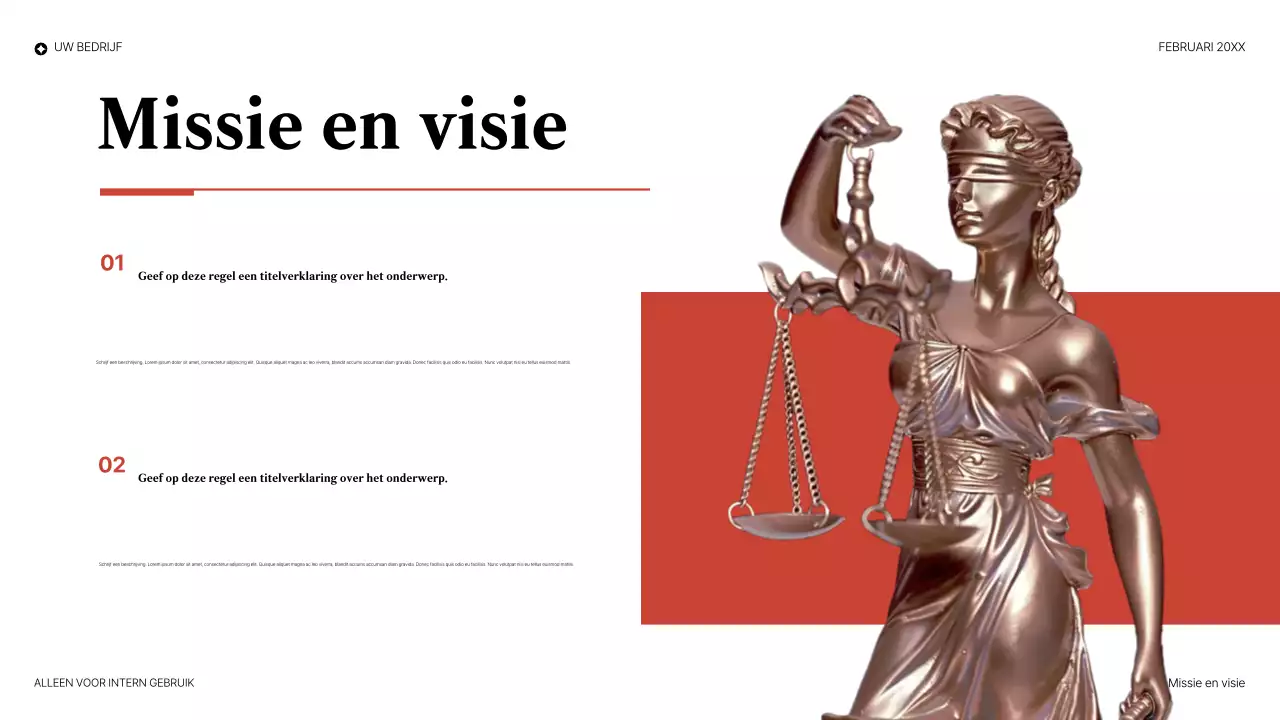 rode elegante juridische presentatie