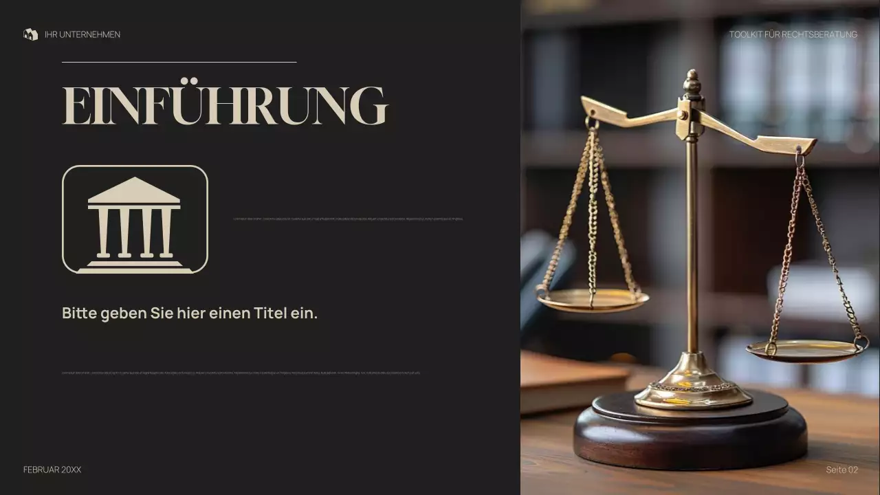 graue professionelle juristische Präsentation