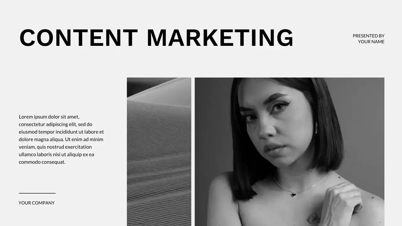 White and Black Content Marketing Presentation