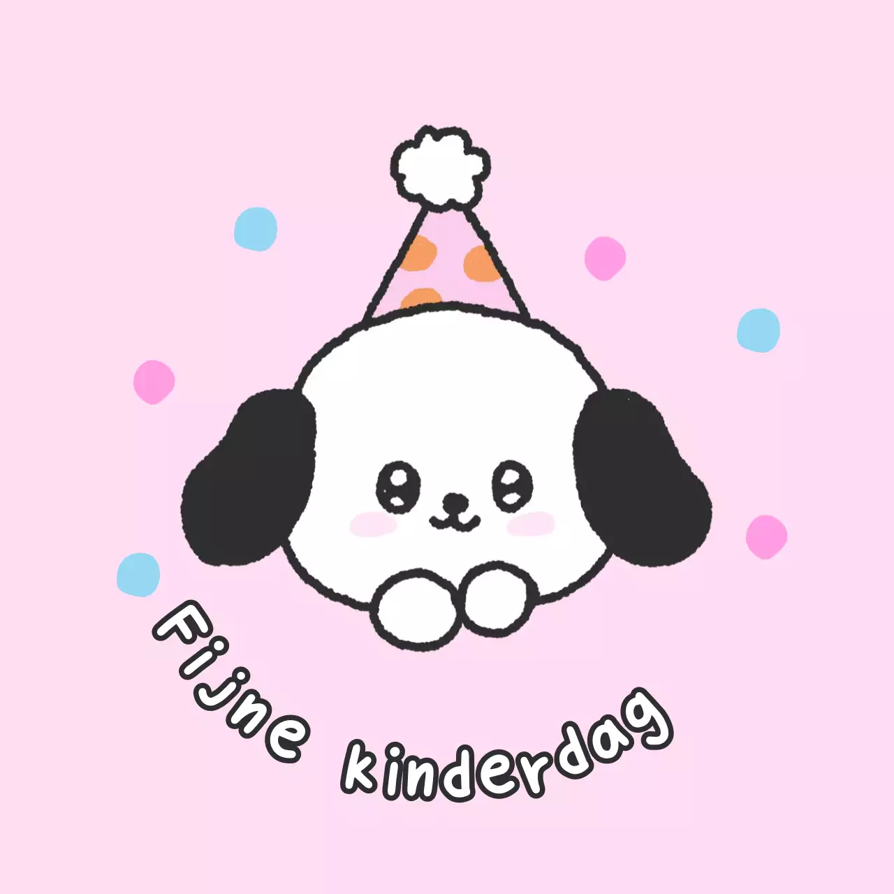 Roze baby viert kinderdag