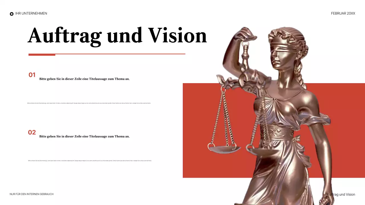 rote elegante juristische präsentation