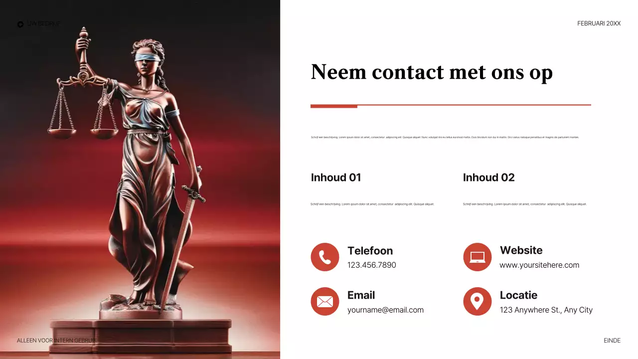 rode elegante juridische presentatie