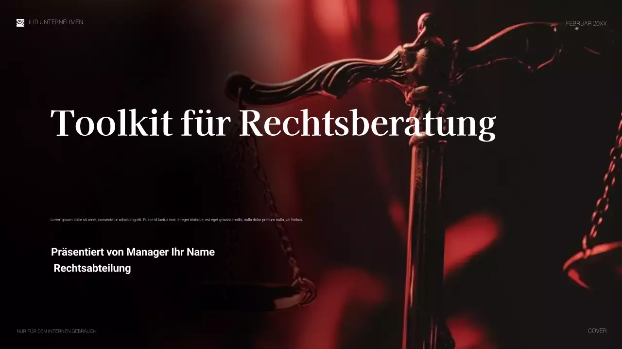 rotes elegantes rechtsdokument