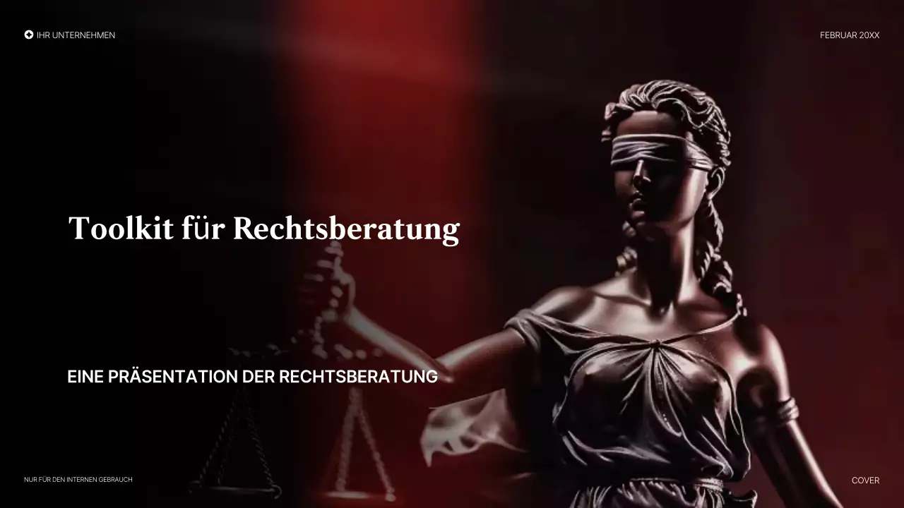 rote elegante juristische präsentation