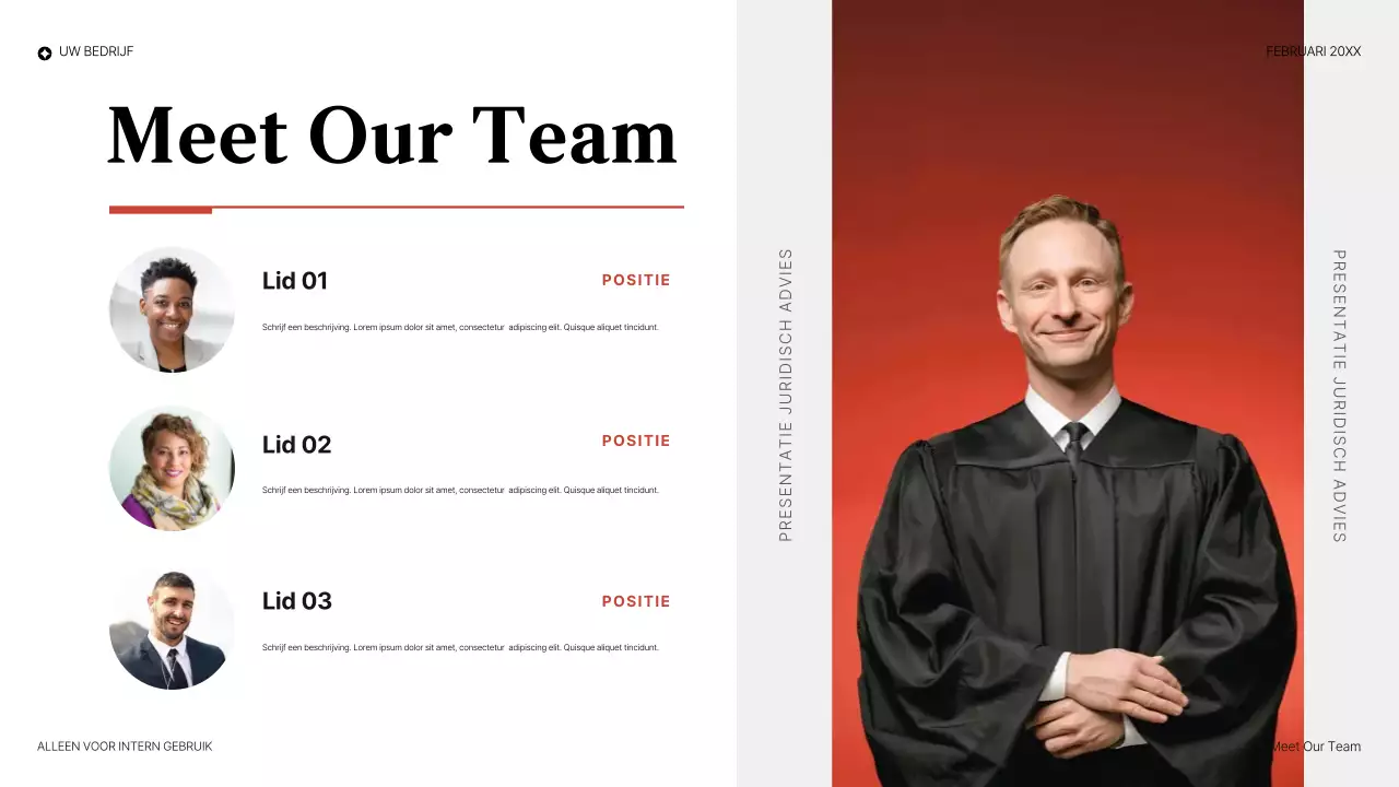 rode elegante juridische presentatie