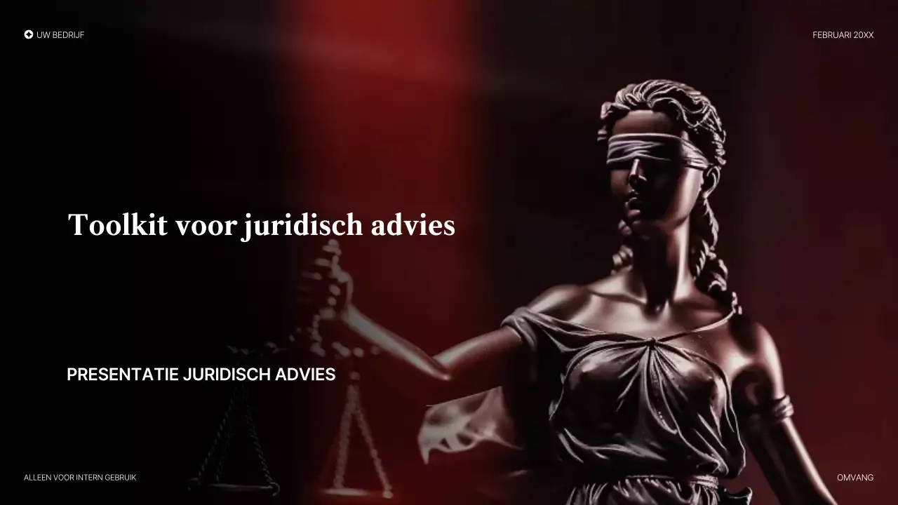 rode elegante juridische presentatie