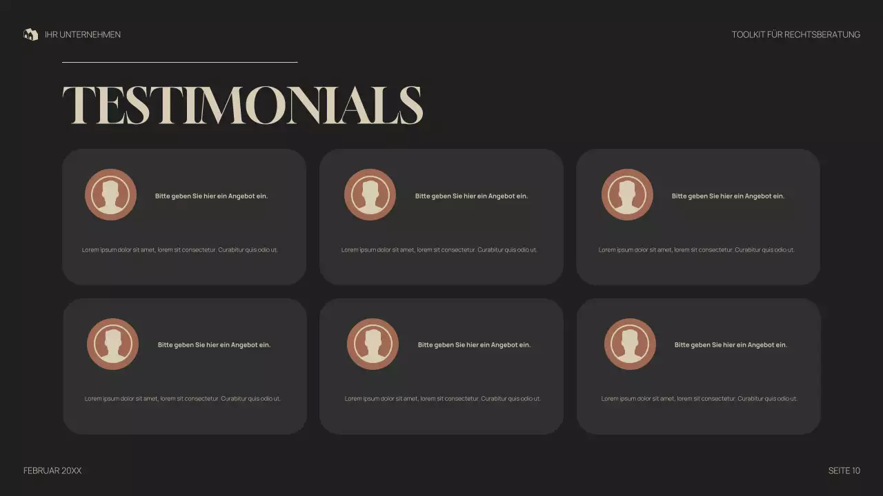 graue professionelle juristische Präsentation