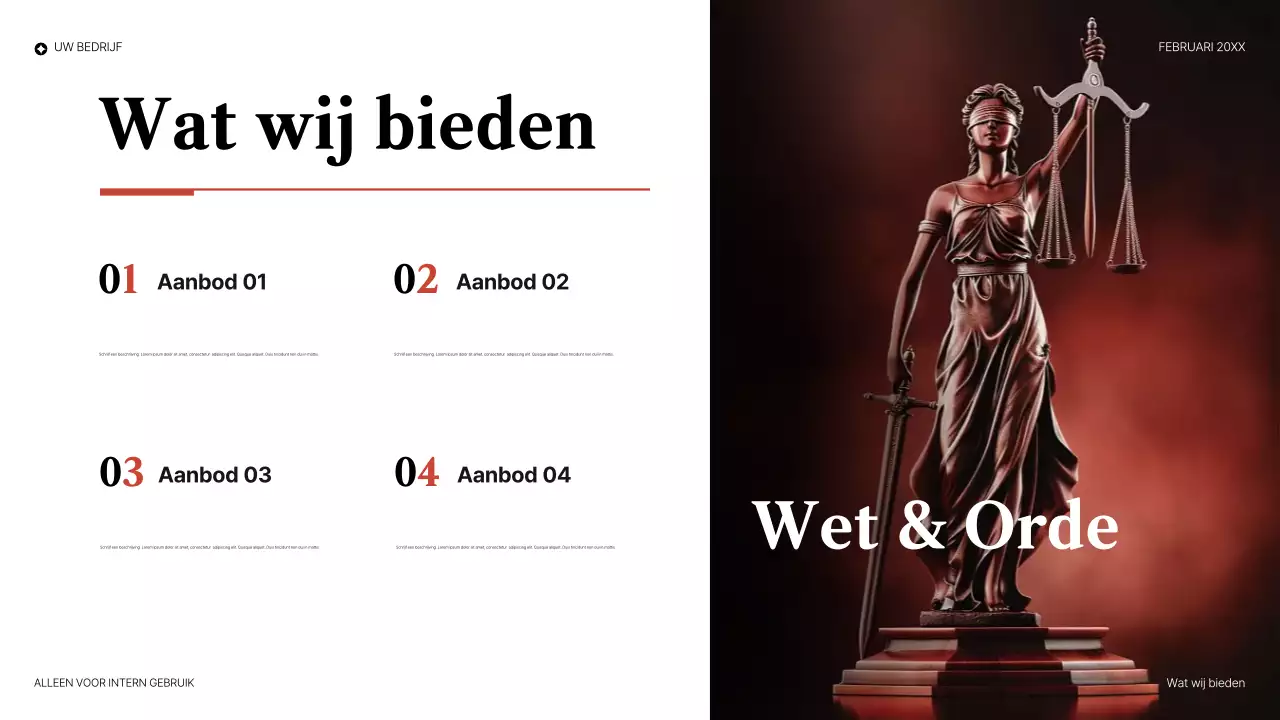 rode elegante juridische presentatie