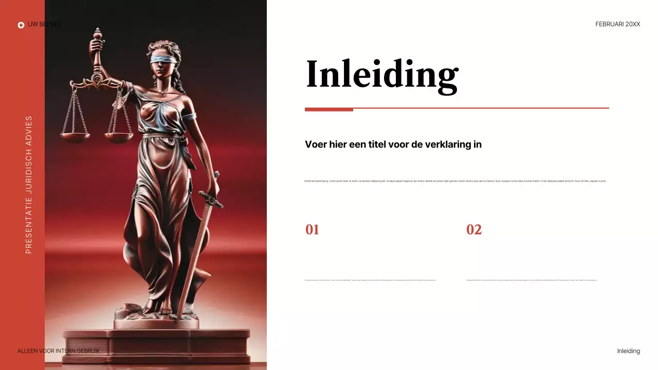 rode elegante juridische presentatie