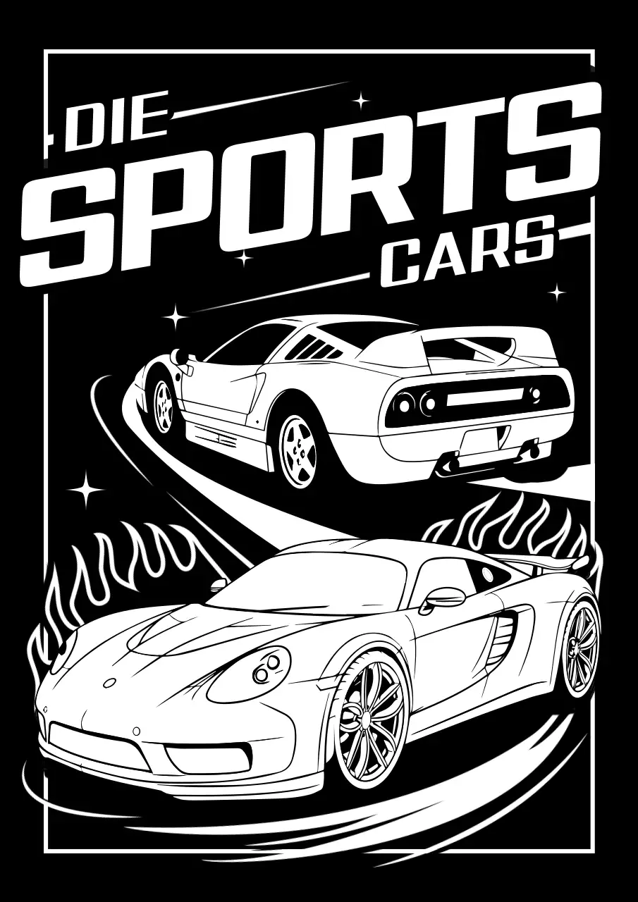 Rosa Retro-Sportwagen-Werbung Poster