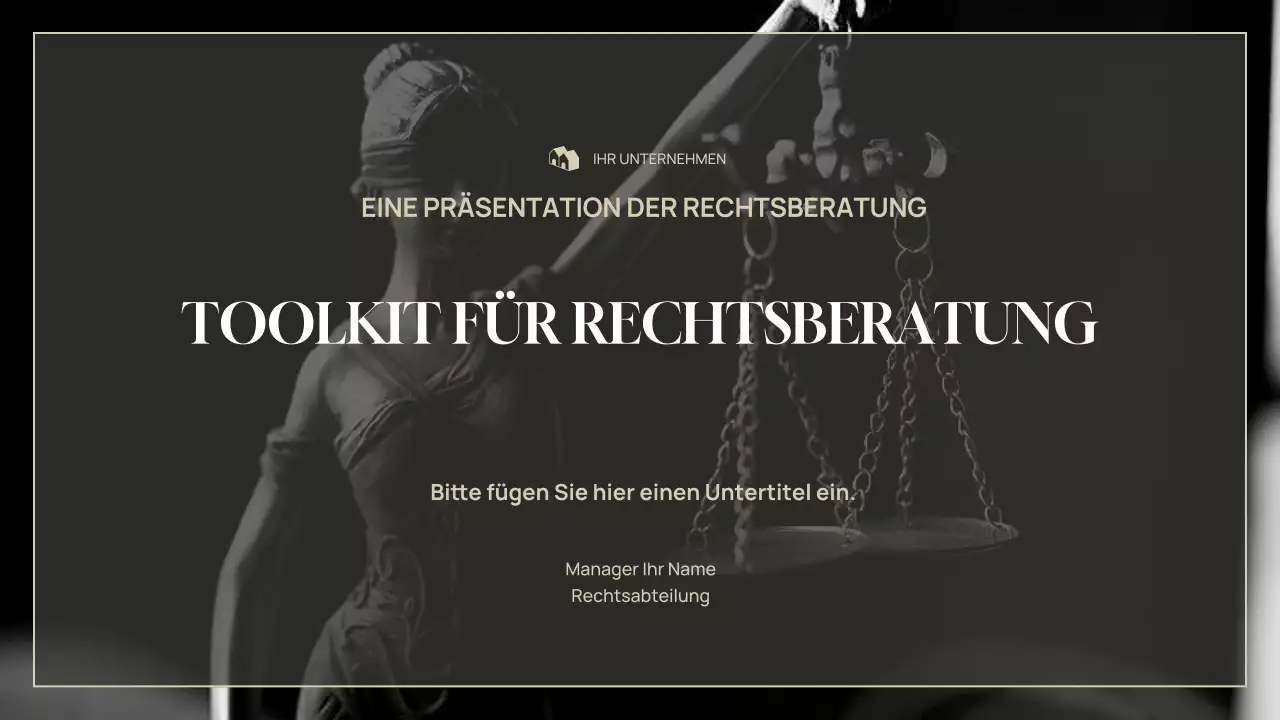 graue professionelle juristische Präsentation