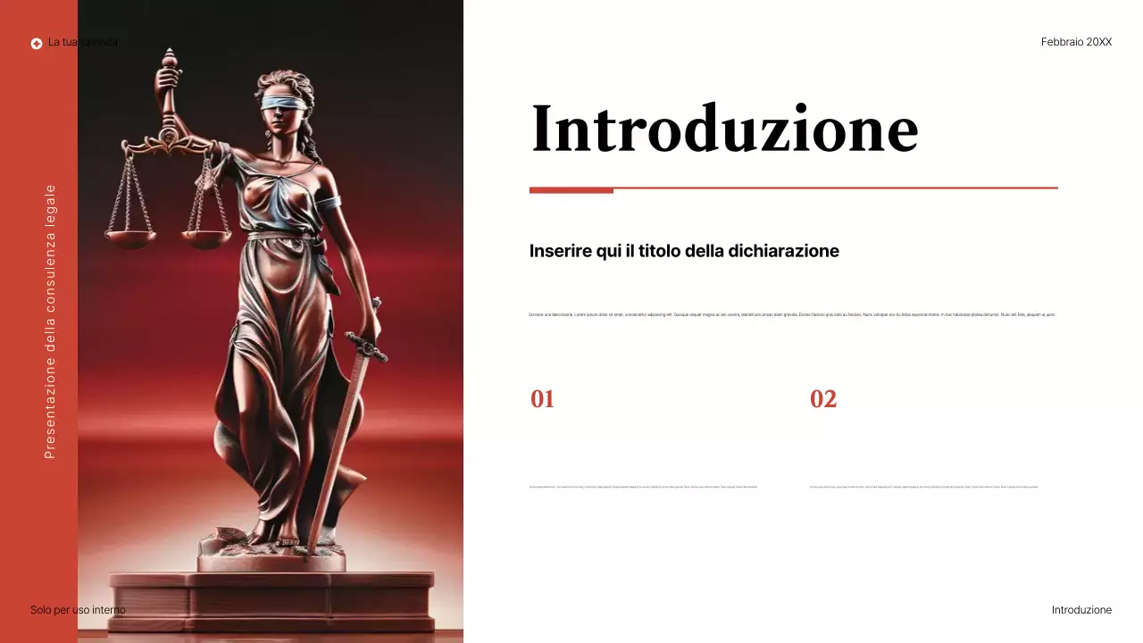 presentazione legale elegante rossa