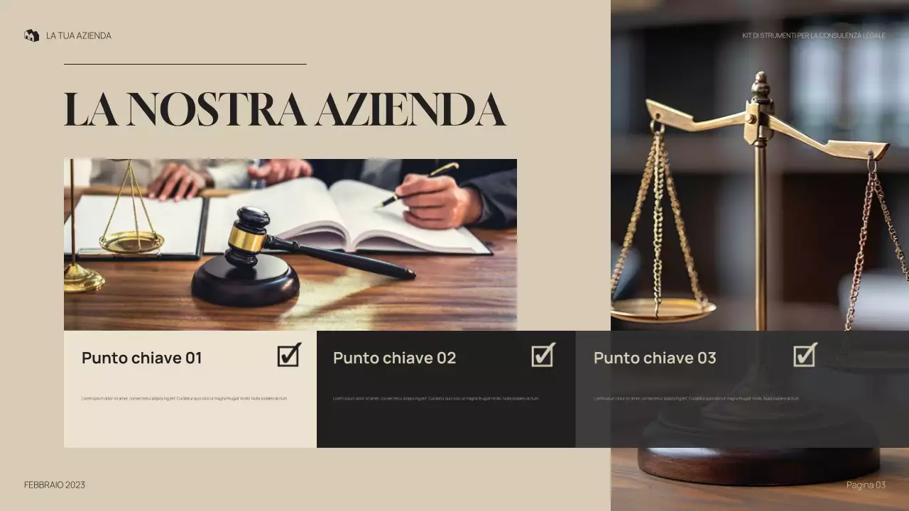 presentazione legale professionale grigia