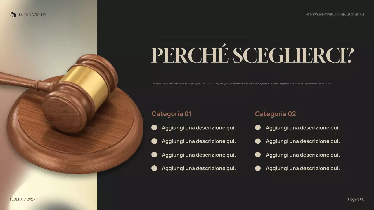 presentazione legale professionale grigia