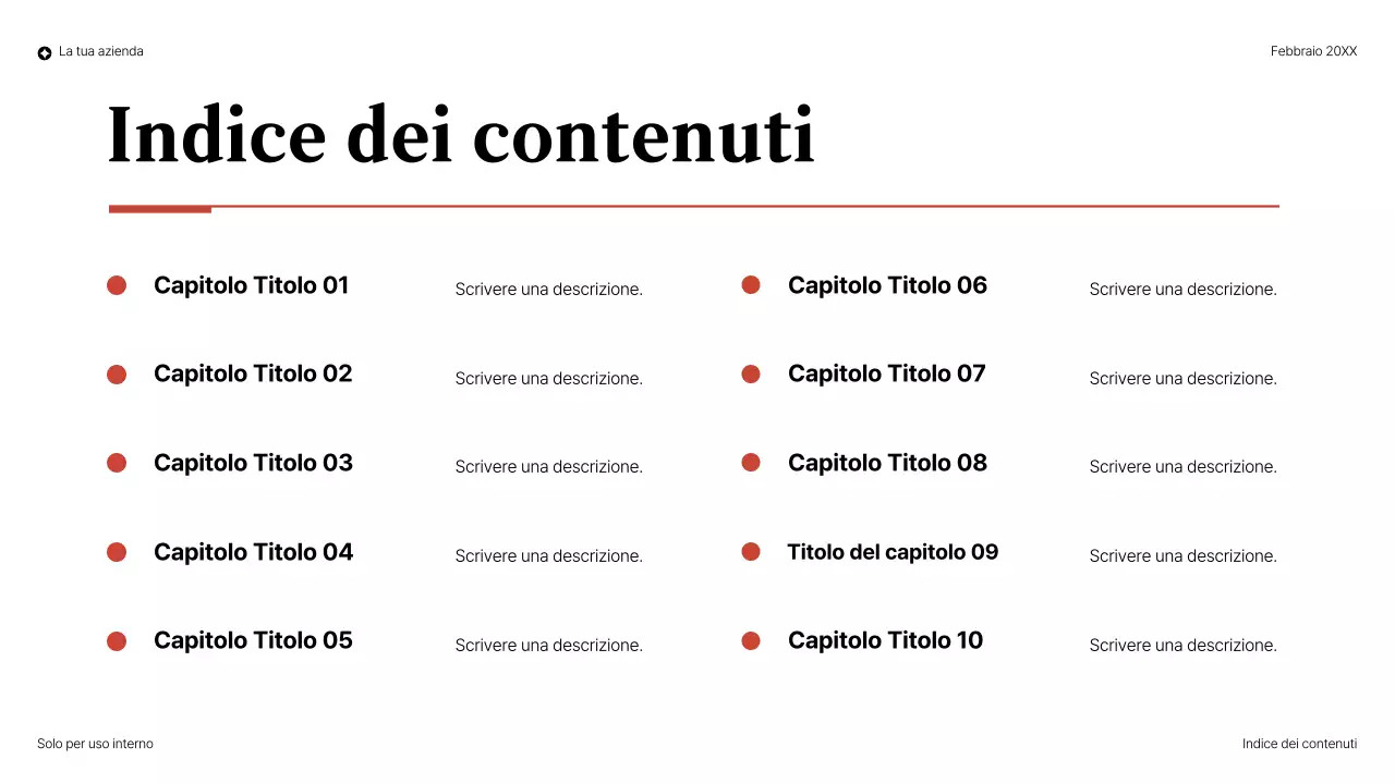 presentazione legale elegante rossa