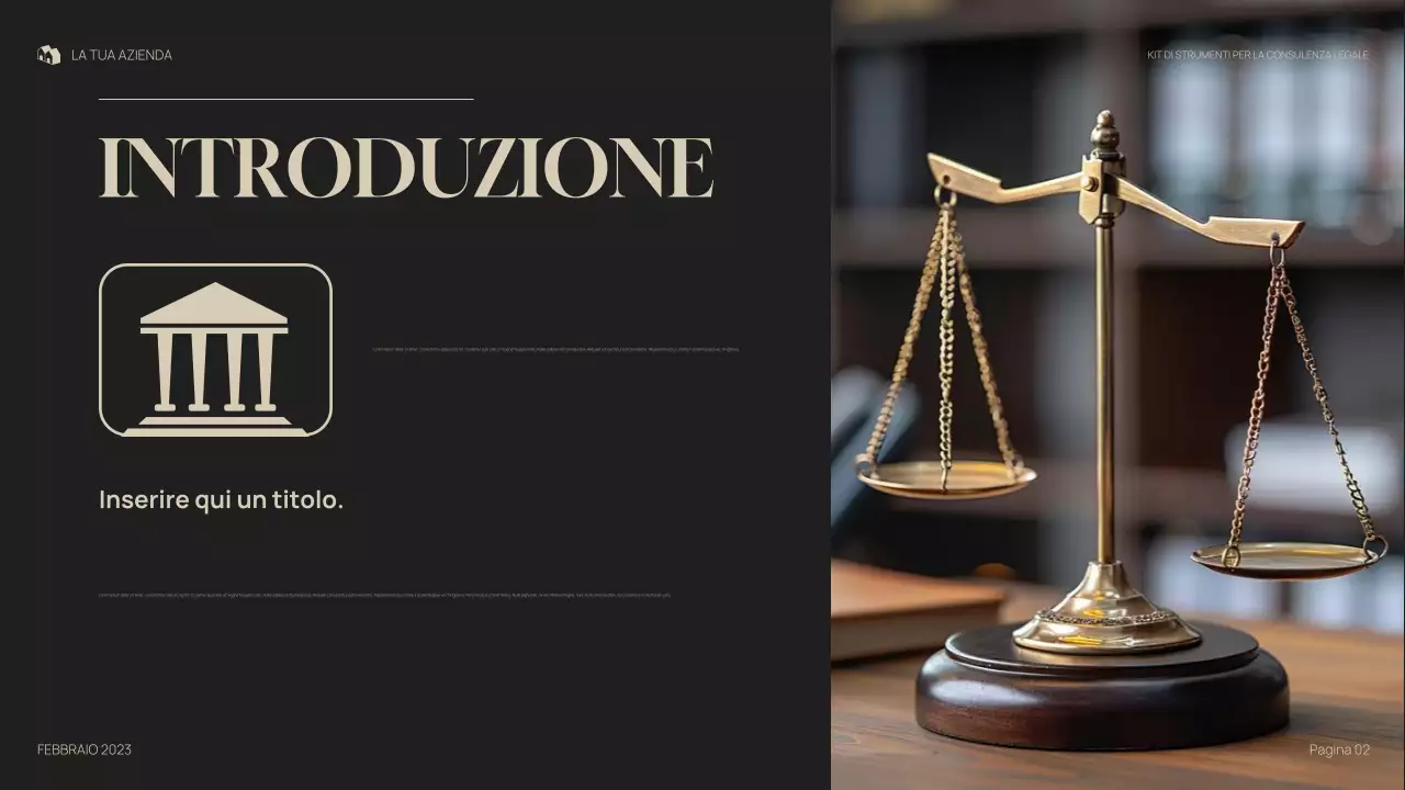 presentazione legale professionale grigia