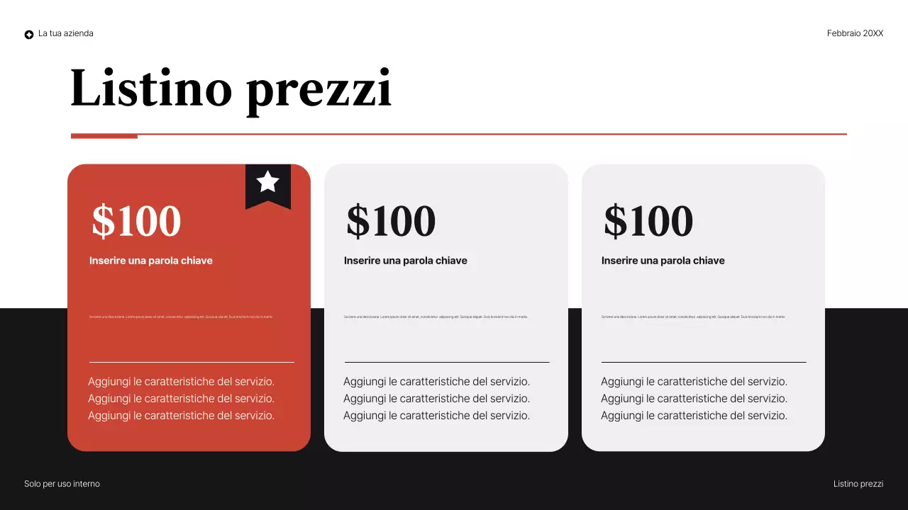 presentazione legale elegante rossa