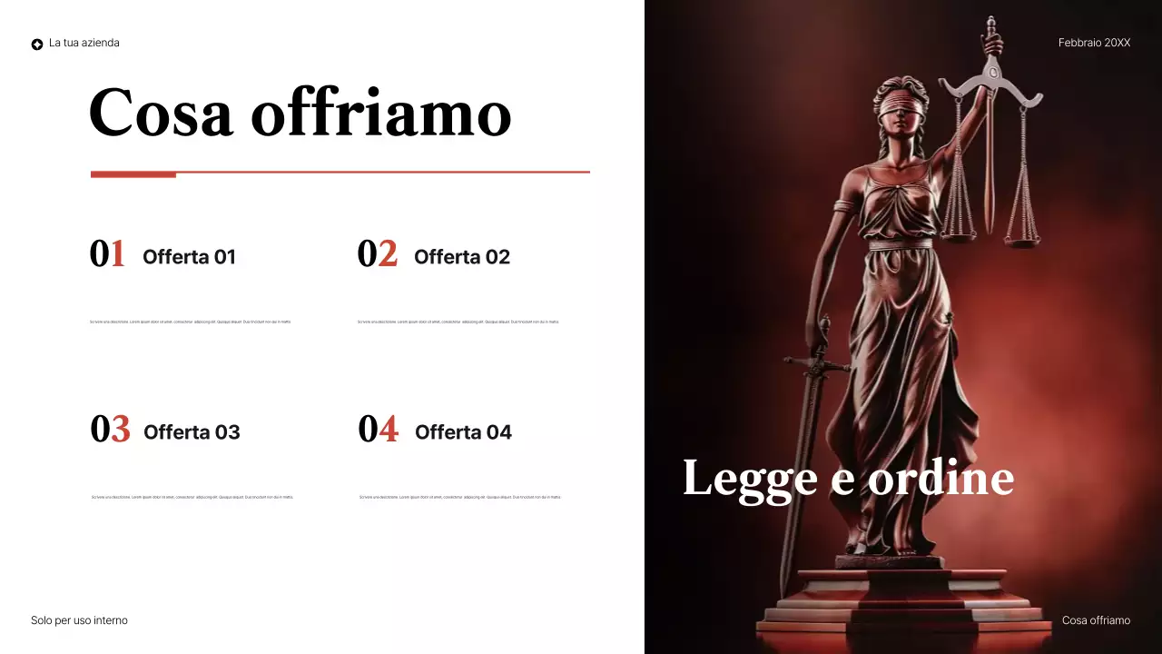 presentazione legale elegante rossa