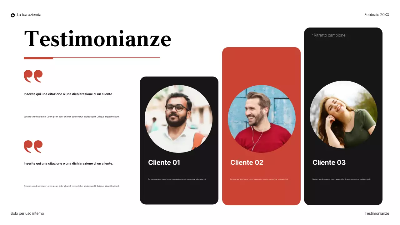 presentazione legale elegante rossa