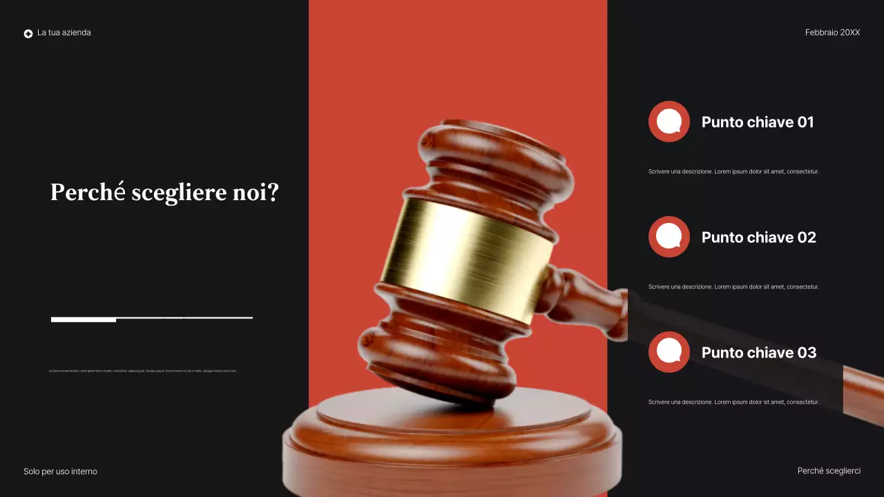 presentazione legale elegante rossa