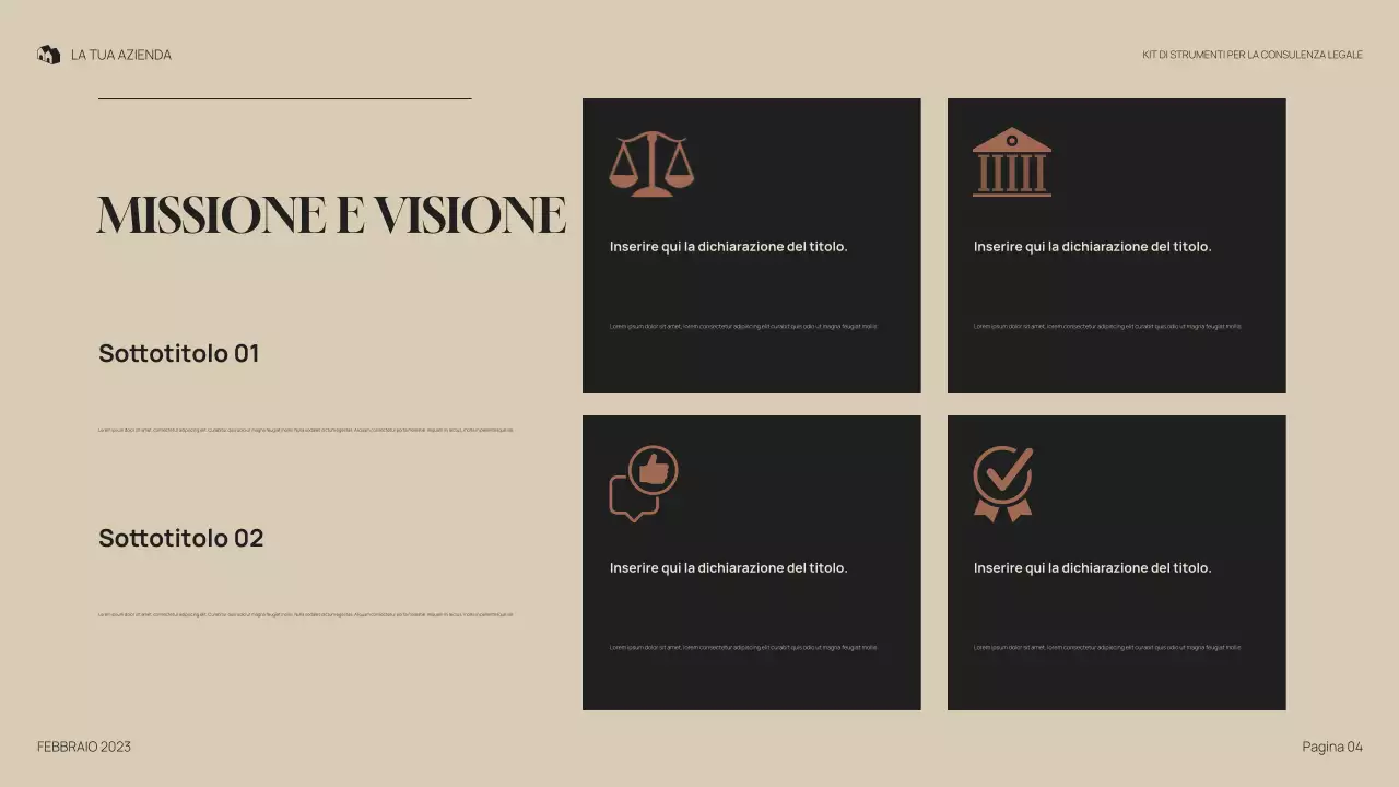 presentazione legale professionale grigia