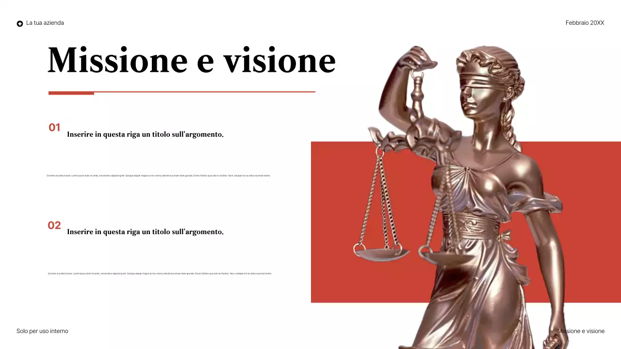 presentazione legale elegante rossa