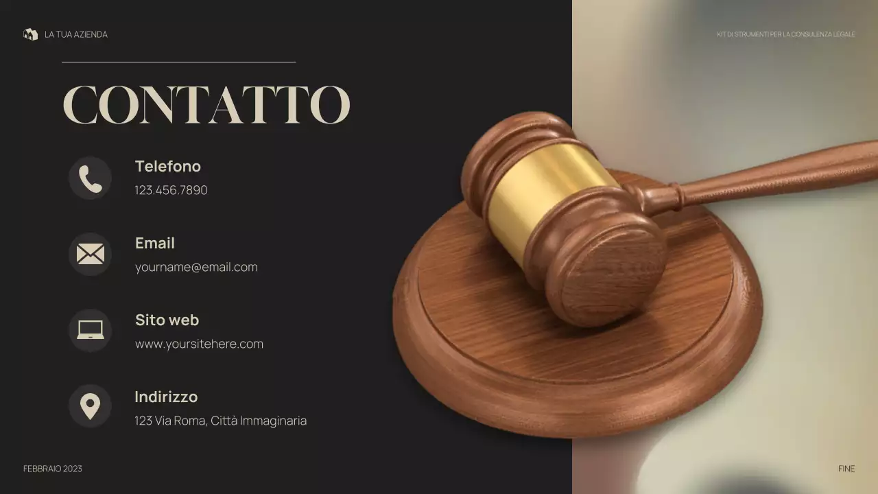 presentazione legale professionale grigia