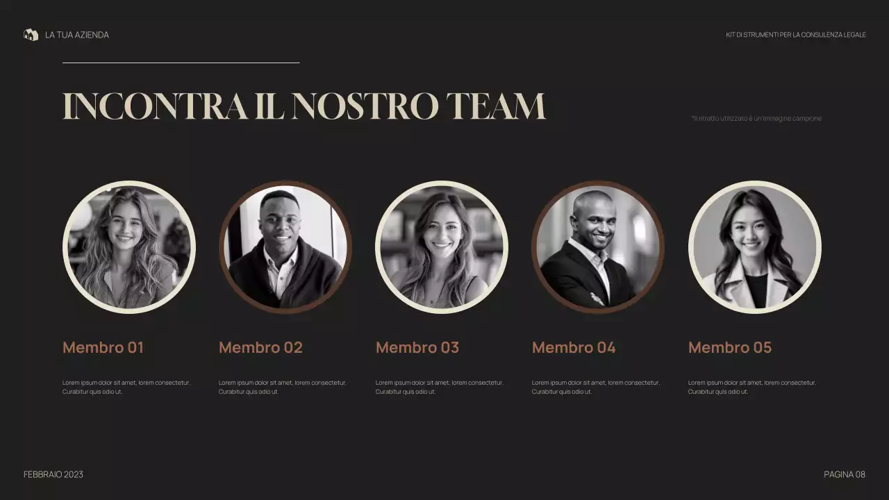 presentazione legale professionale grigia