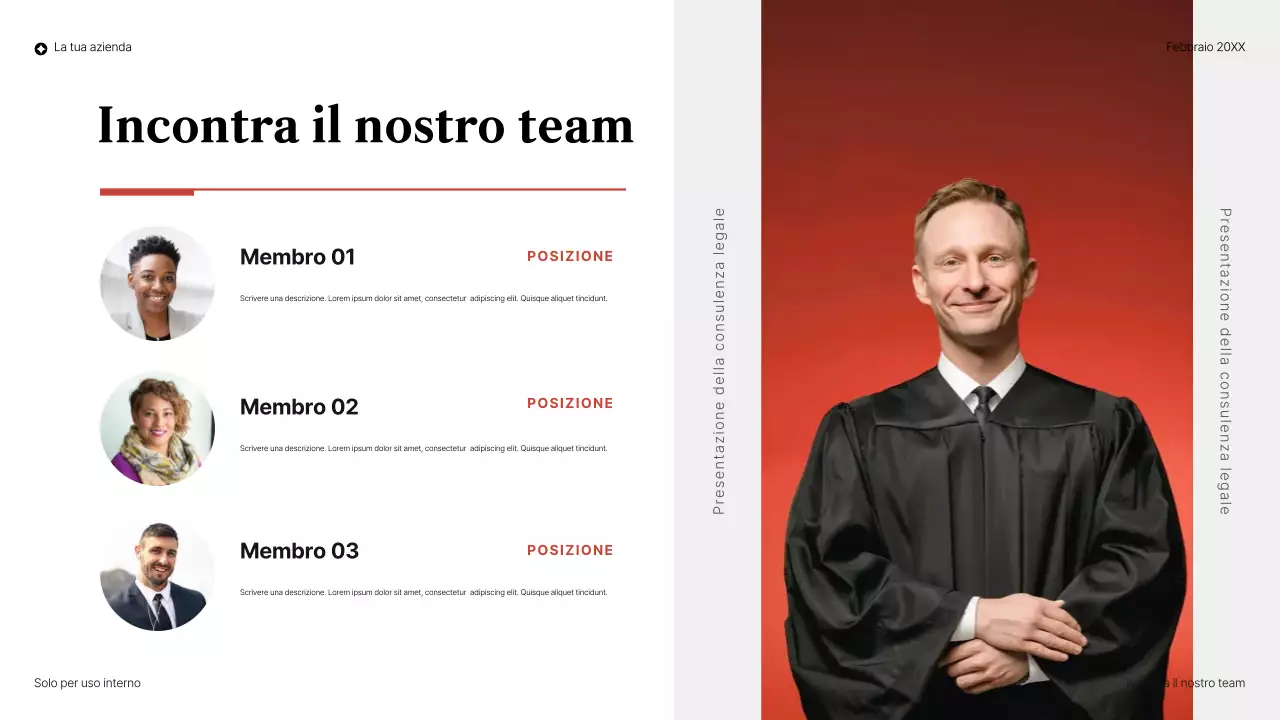 presentazione legale elegante rossa