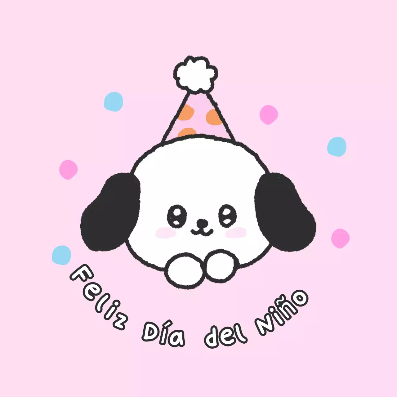 Bebé rosa celebrando el día del niño