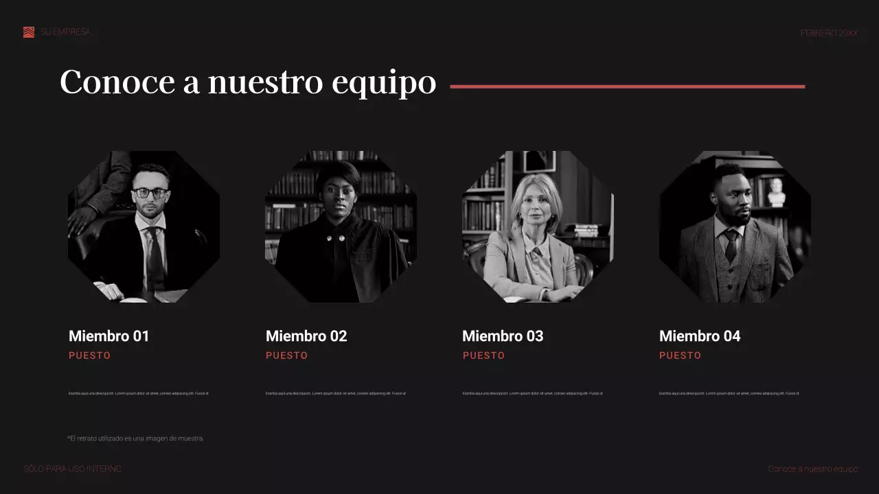 Documento legal elegante de color rojo