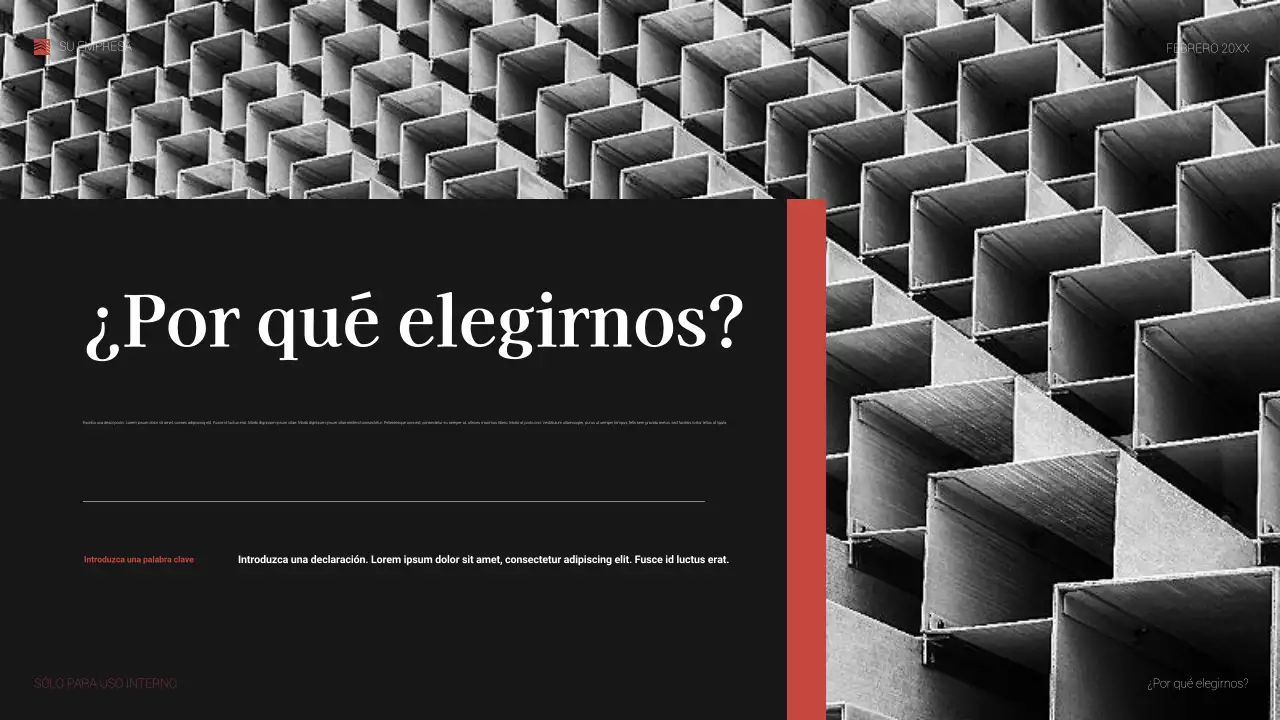 Documento legal elegante de color rojo