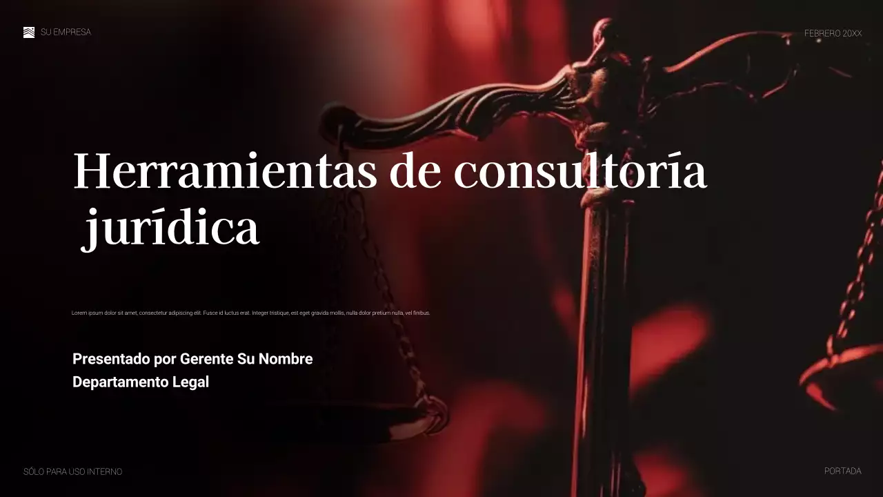 Documento legal elegante de color rojo