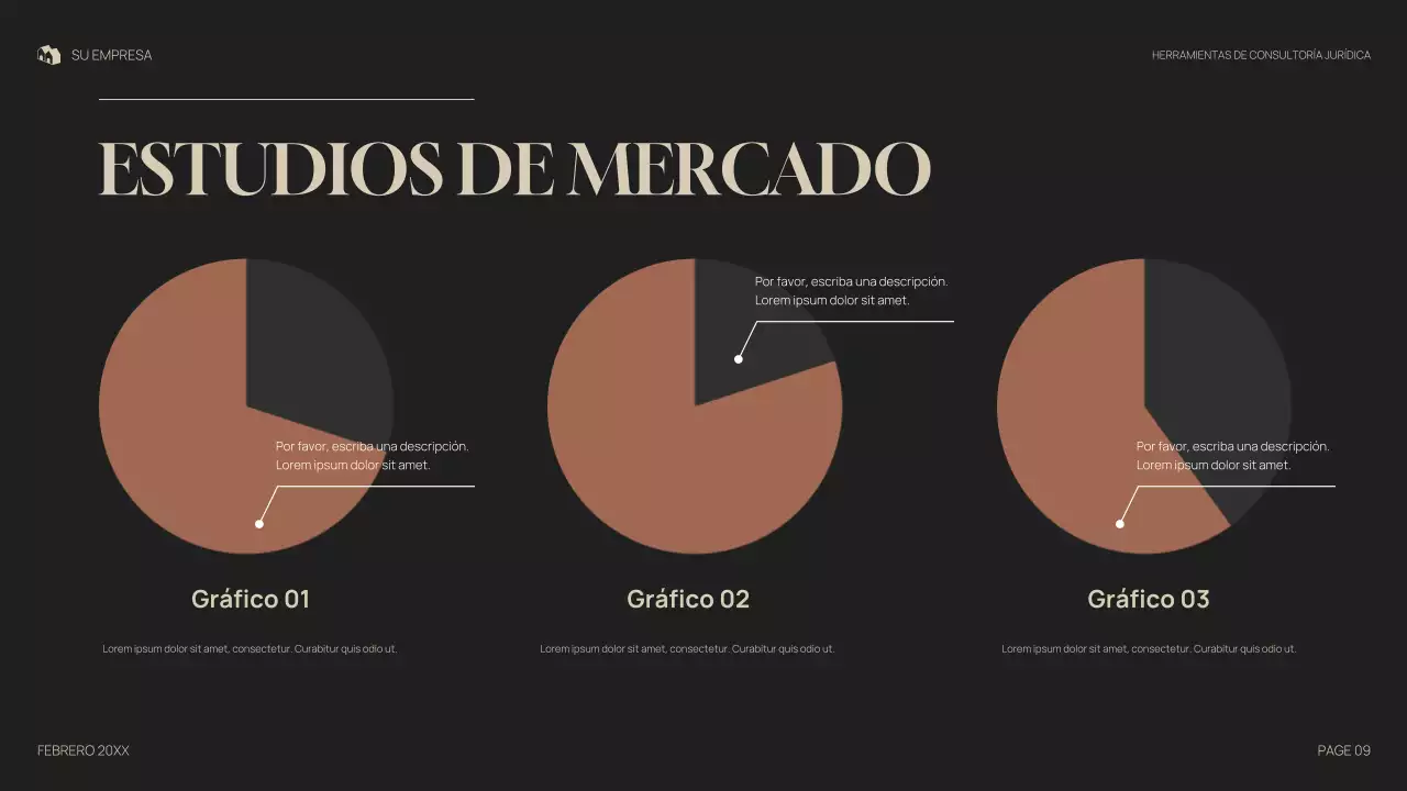 Presentación legal profesional en gris