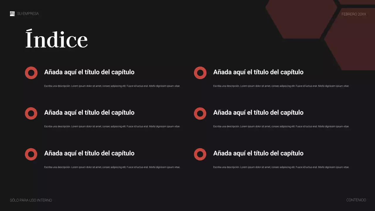 Documento legal elegante de color rojo