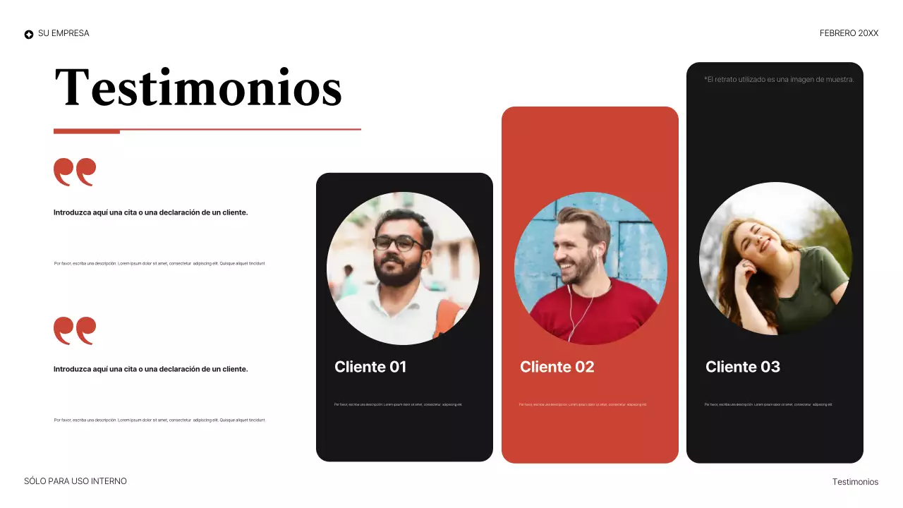 Presentación legal elegante en color rojo.