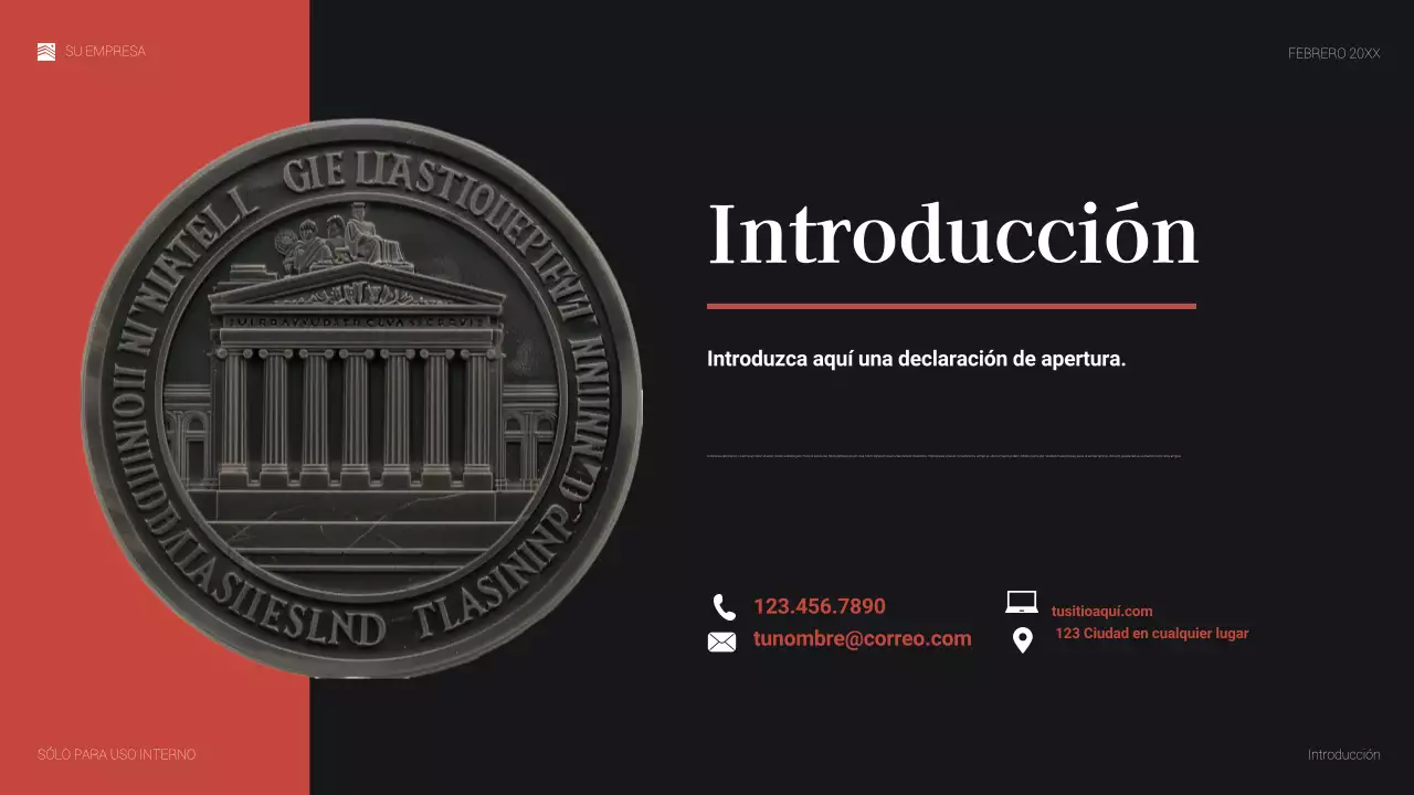 Documento legal elegante de color rojo