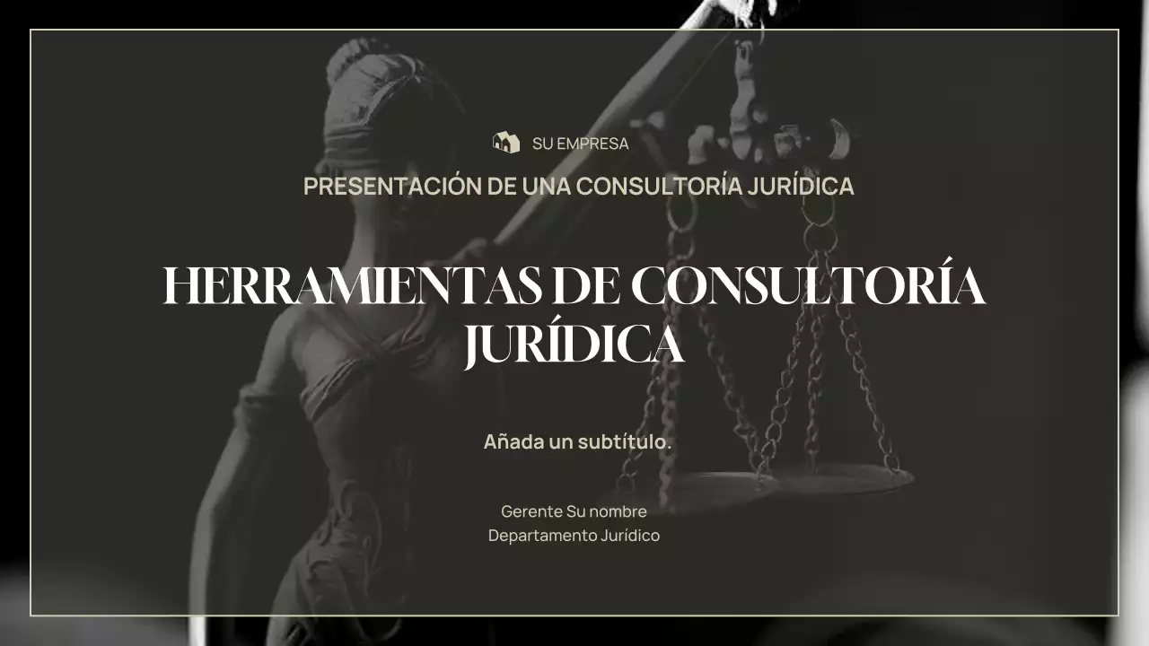 Presentación legal profesional en gris