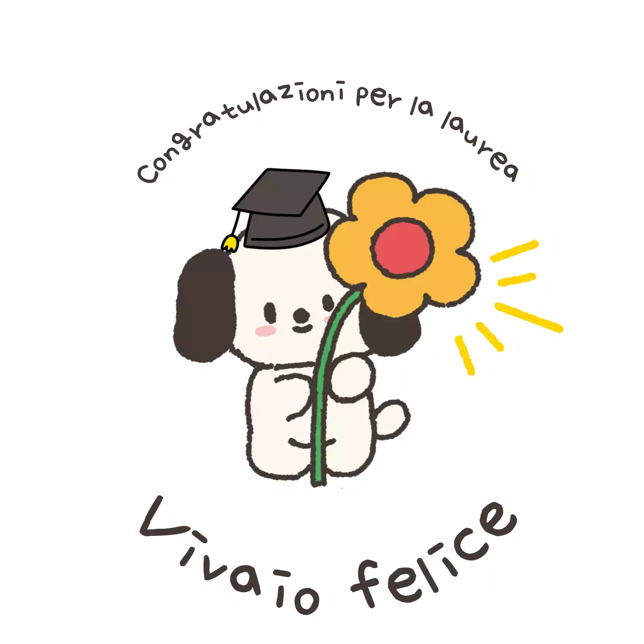 Festa di laurea del bambino giallo