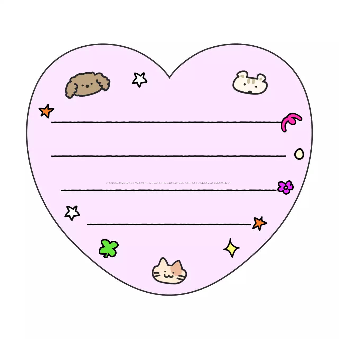 Yeon Boras süßer Geburtstagsbrief