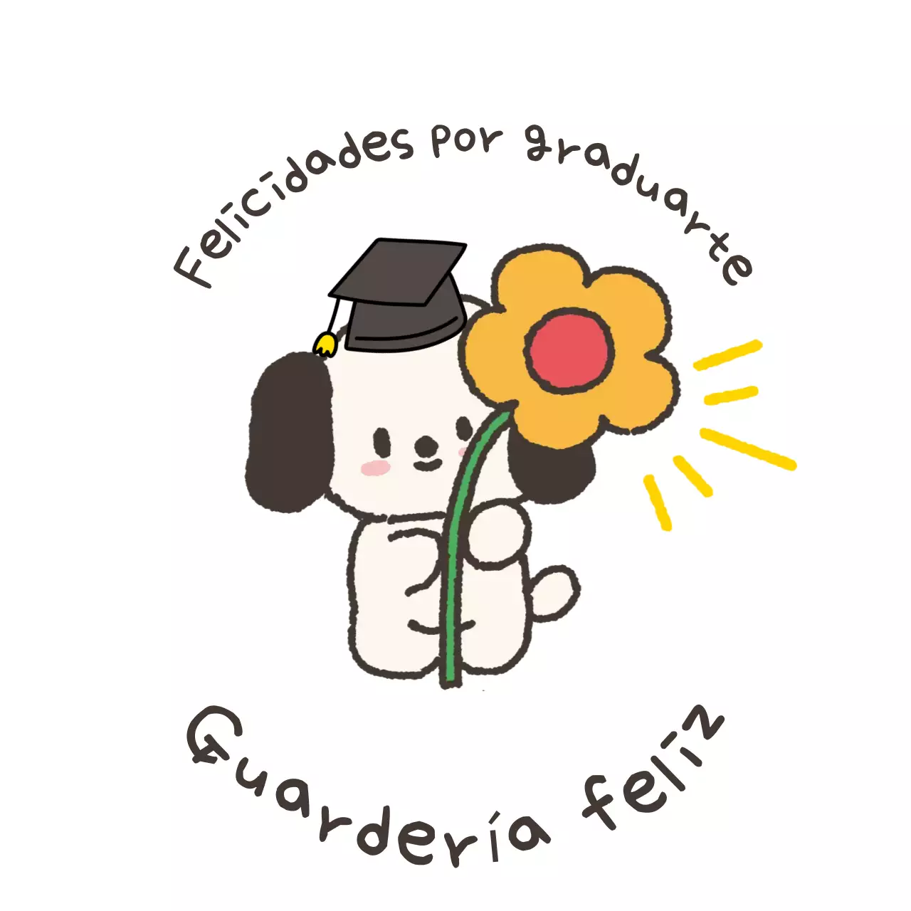 Festival de graduación del bebé amarillo