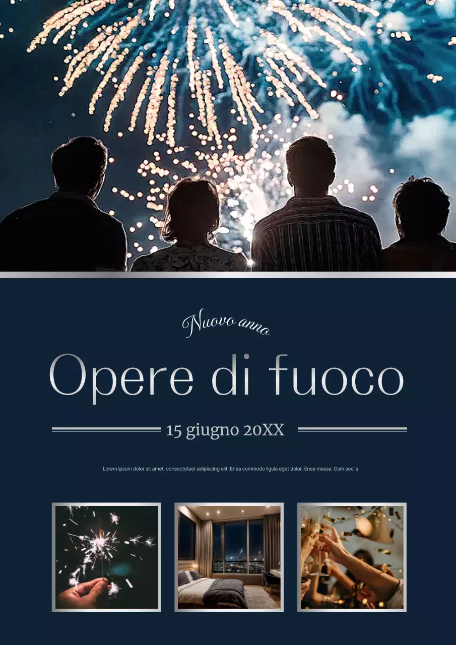 Evento di fuochi d'artificio eleganti della Marina