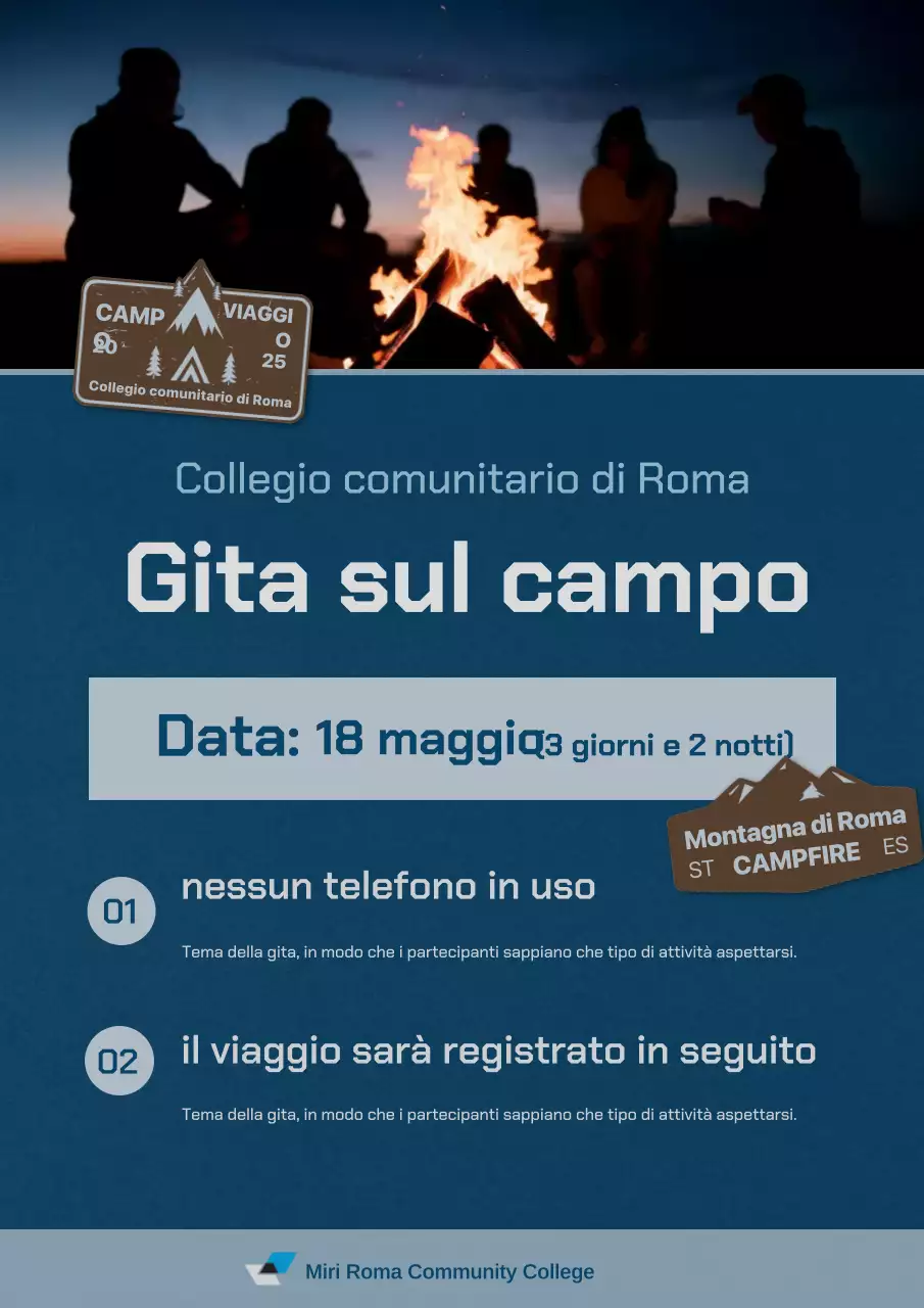 Annuncio dell'evento Blue Simple Field Trip