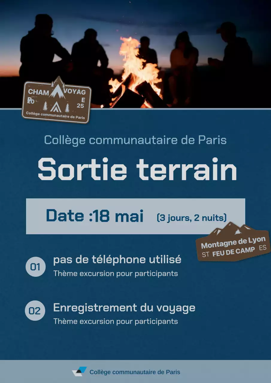 Annonce de l'événement Blue Simple Field Trip