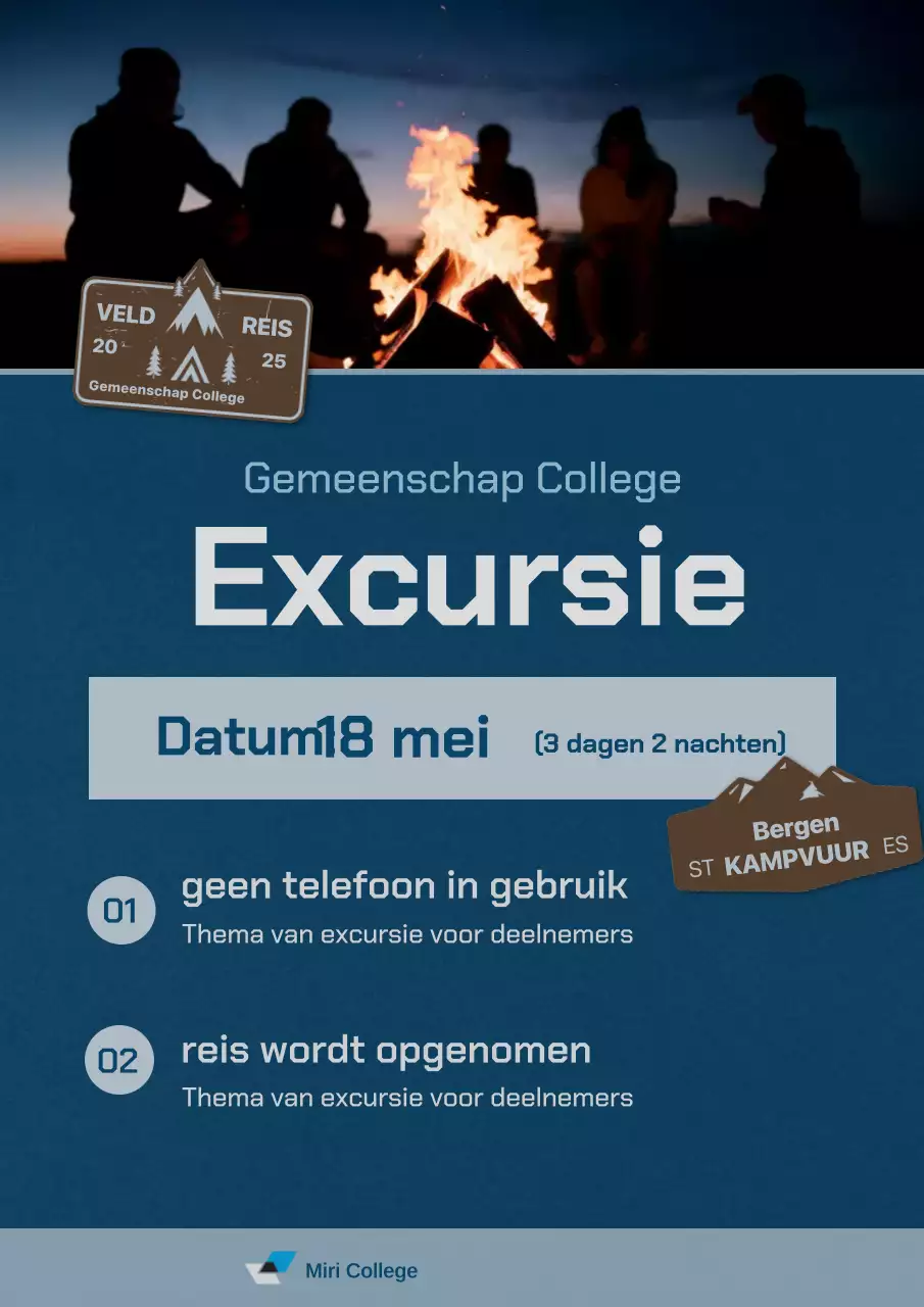 Aankondiging van Blue Simple Field Trip-evenement