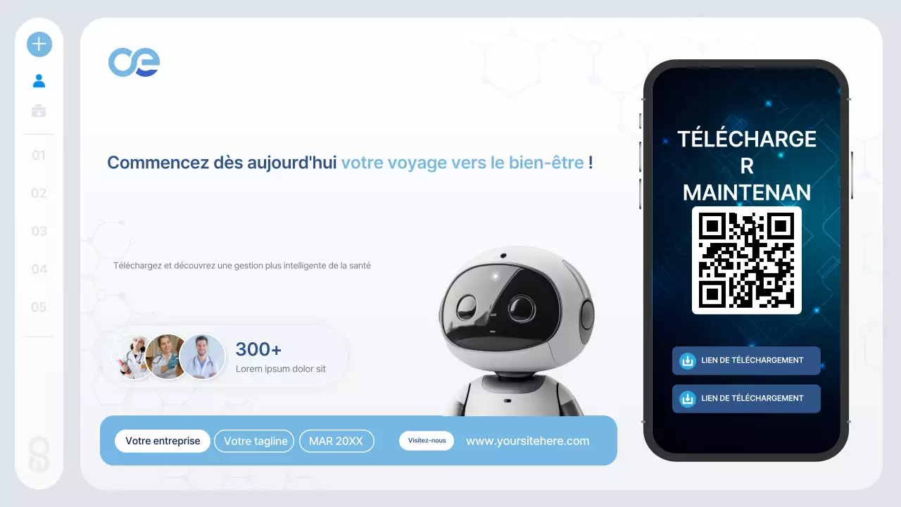 Informations sur la technologie de santé moderne bleue